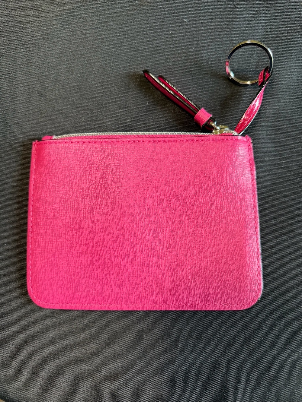 Victoria's Secret Bright Pink Studded Card Wallet with Zip - Picture 3 of 6